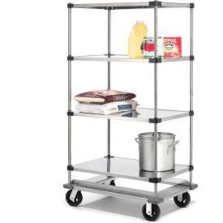 GLOBAL EQUIPMENT Nexel    Stainless Steel Shelf Truck with Dolly Base 48x24x81 1600 Lb. Cap. 242009